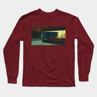 Nighthawks, by Edward Hopper, Oil on Canvas, 1942. Long Sleeve T-Shirt